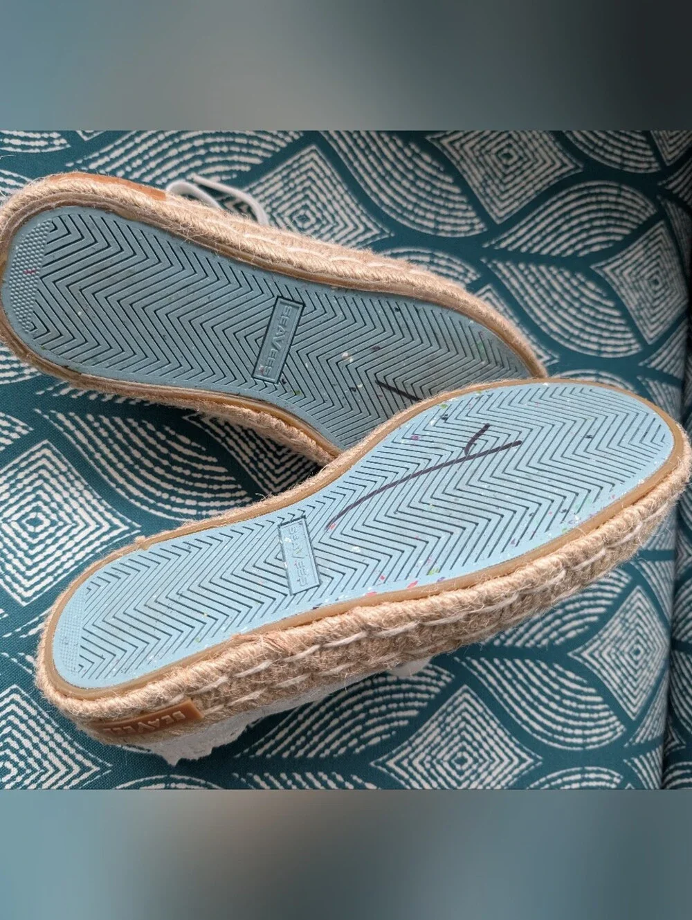 SeaVees White Lace Espadrille Sneakers 7.5